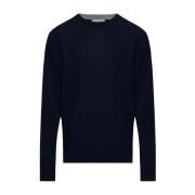 Geborduurd Logo Navy Blue Sweater Woolrich , Blue , Heren