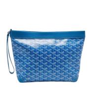 Pre-owned Coated canvas pouches Goyard Vintage , Blue , Dames