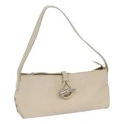 Pre-owned Leather shoulder-bags Burberry Vintage , Beige , Dames