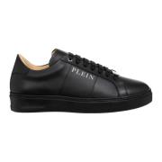 Effen Lage Vetersneakers Philipp Plein , Black , Heren