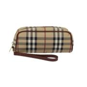 Pre-owned Plastic pouches Burberry Vintage , Beige , Dames