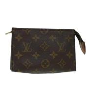 Pre-owned Canvas pouches Louis Vuitton Vintage , Brown , Dames