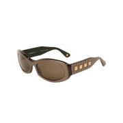 Pre-owned Fabric sunglasses Chanel Vintage , Brown , Dames