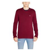 Bordeaux Gebreide Herentrui met Lange Mouwen Tommy Hilfiger , Red , He...