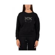 Dames Sweatshirt in Roze Pinko , Black , Dames