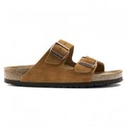 Klassieke Suède Sandalen met Zacht Voetbed Birkenstock , Brown , Heren