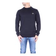 Zwarte Logo Sweaters Fred Perry , Black , Heren