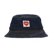 Blauwe Denim Bucket Hat Stone Washed Carhartt Wip , Blue , Heren