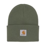 Groene Acryl Horloge Hoed Beanie Carhartt Wip , Green , Unisex