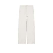 Warme Wol Flanellen Jogger Broek Max Mara , White , Dames