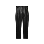 Zwarte Glam Rock Leggings met Rits Patrizia Pepe , Black , Dames