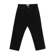 Zwarte Denim Jeans met Logo Borduursel Stüssy , Black , Heren