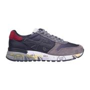 Grijze Mick Sneakers met Burgundy Detail Premiata , Gray , Heren