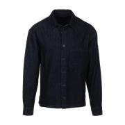 Blauwe Denim Overshirt Shirt Paul & Shark , Blue , Heren