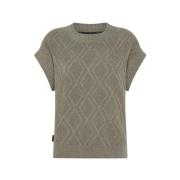 Mouwloze Chenille Top RRD , Beige , Dames