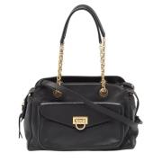 Pre-owned Leather shoulder-bags Salvatore Ferragamo Pre-owned , Black ...