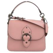 Pre-owned Leather handbags Coach Pre-owned , Pink , Dames