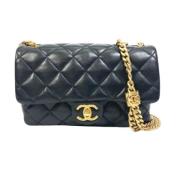 Pre-owned Leather chanel-bags Chanel Vintage , Black , Dames