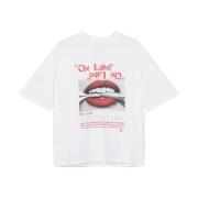 Gebreide Lips T-shirt Alix The Label , White , Dames