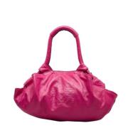 Pre-owned Leather handbags Loewe Pre-owned , Pink , Dames