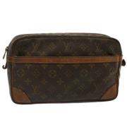 Pre-owned Canvas clutches Louis Vuitton Vintage , Brown , Dames