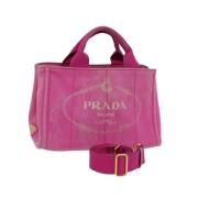 Pre-owned Canvas prada-bags Prada Vintage , Pink , Dames