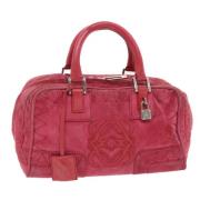 Pre-owned Suede handbags Loewe Pre-owned , Red , Dames