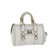 Pre-owned Leather handbags Versace Pre-owned , White , Dames