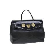 Pre-owned Leather handbags Versace Pre-owned , Black , Dames