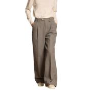 Beige Chino Broek met Lurex Streep Mason's , Gray , Dames