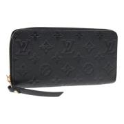 Pre-owned Leather wallets Louis Vuitton Vintage , Black , Dames