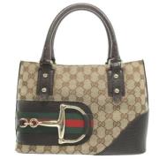 Pre-owned Canvas gucci-bags Gucci Vintage , Beige , Dames