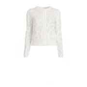 Witte Cardigan met Jacquard Patroon Max Mara , White , Dames