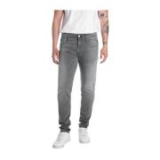 Denim Jeans Klassieke Stijl Replay , Blue , Heren