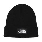 Zwarte Logo Beanie Muts The North Face , Black , Unisex