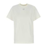 Ivoor Katoenen T-shirt Ganni , Beige , Dames