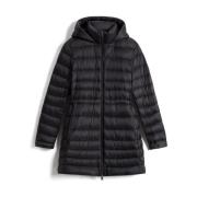 Zwarte Parka Waterbestendig Gewatteerd Ontwerp Woolrich , Black , Dame...