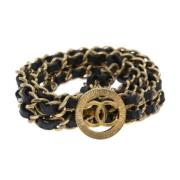 Pre-owned Metal belts Chanel Vintage , Black , Dames