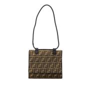 Pre-owned Canvas shoulder-bags Fendi Vintage , Brown , Dames