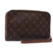 Pre-owned Canvas clutches Louis Vuitton Vintage , Brown , Dames