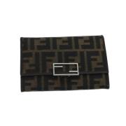 Pre-owned Canvas wallets Fendi Vintage , Black , Dames