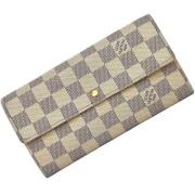 Pre-owned Canvas wallets Louis Vuitton Vintage , White , Unisex