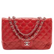 Pre-owned Leather chanel-bags Chanel Vintage , Red , Dames