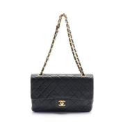 Pre-owned Leather chanel-bags Chanel Vintage , Black , Dames