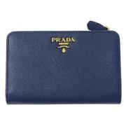 Pre-owned Leather wallets Prada Vintage , Blue , Unisex