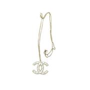 Pre-owned Metal necklaces Chanel Vintage , Yellow , Dames