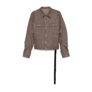 Denim Trucker Jacket Rick Owens , Brown , Heren