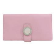 Pre-owned Leather wallets Bvlgari Vintage , Pink , Dames