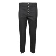 Losse Chino Broek met Juweelknoop Dondup , Black , Dames