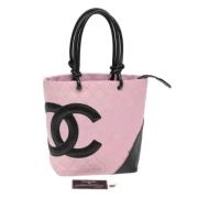 Pre-owned Leather chanel-bags Chanel Vintage , Pink , Dames